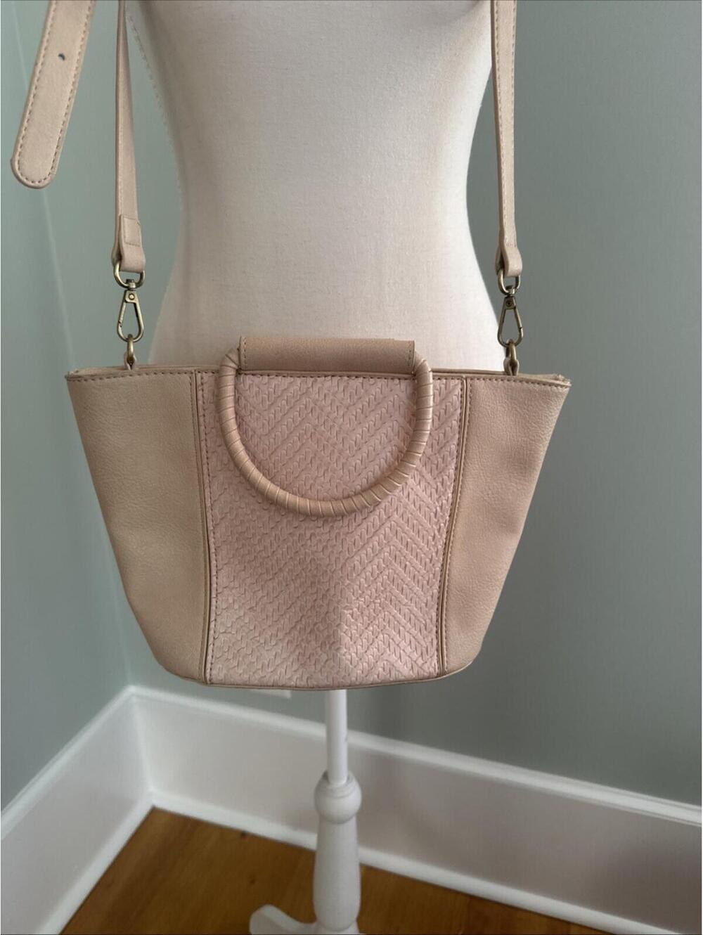 Anthropology Cream Mini Cross Body Bag